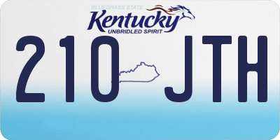 KY license plate 210JTH