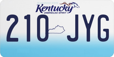 KY license plate 210JYG