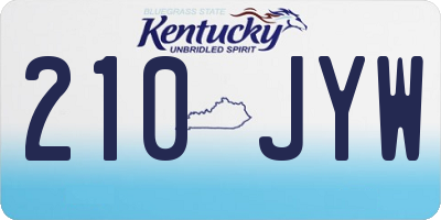 KY license plate 210JYW