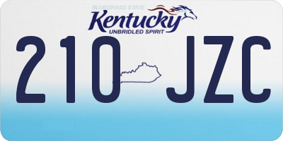 KY license plate 210JZC