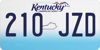 KY license plate 210JZD