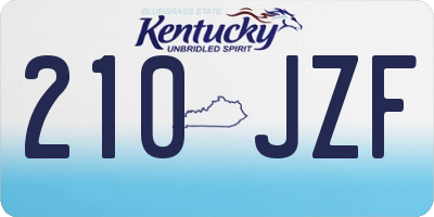 KY license plate 210JZF