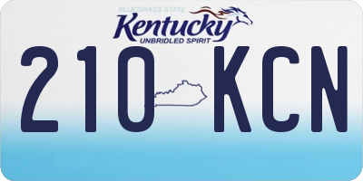 KY license plate 210KCN