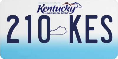 KY license plate 210KES