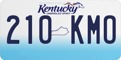 KY license plate 210KMO