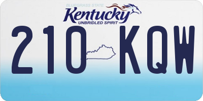 KY license plate 210KQW