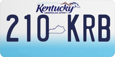 KY license plate 210KRB