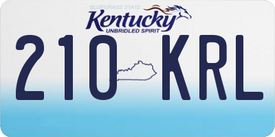 KY license plate 210KRL