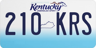 KY license plate 210KRS