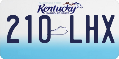 KY license plate 210LHX