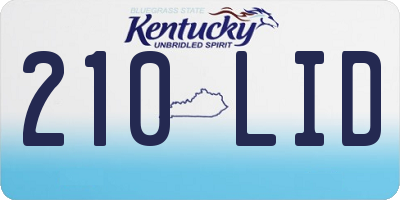 KY license plate 210LID