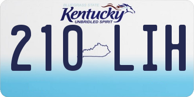 KY license plate 210LIH