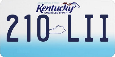 KY license plate 210LII