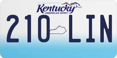 KY license plate 210LIN