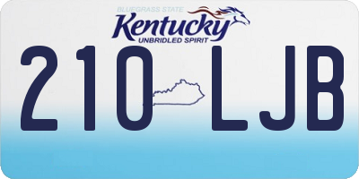 KY license plate 210LJB