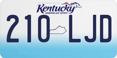 KY license plate 210LJD