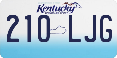 KY license plate 210LJG