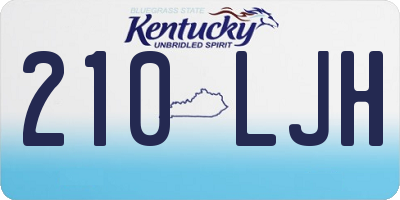 KY license plate 210LJH