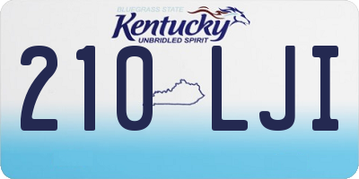 KY license plate 210LJI