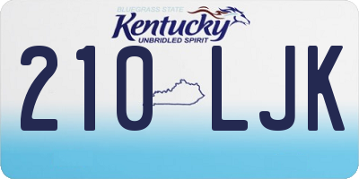 KY license plate 210LJK