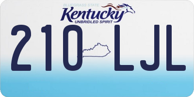 KY license plate 210LJL
