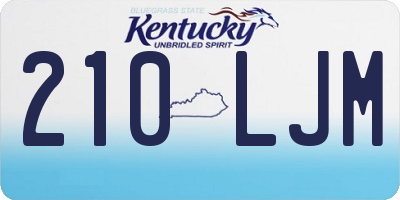 KY license plate 210LJM