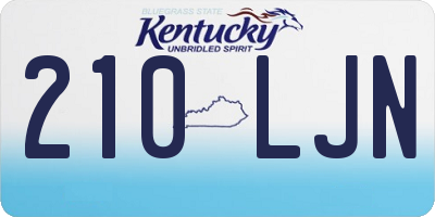 KY license plate 210LJN