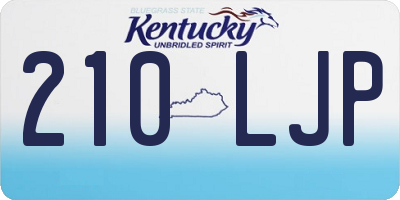 KY license plate 210LJP