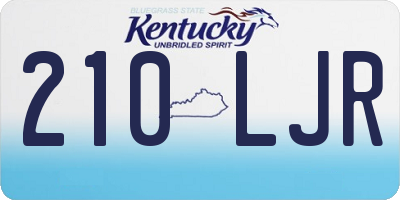 KY license plate 210LJR