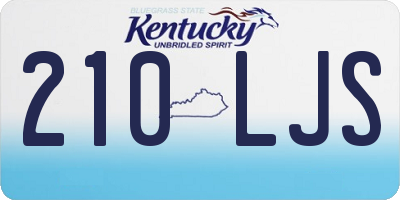 KY license plate 210LJS
