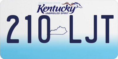 KY license plate 210LJT