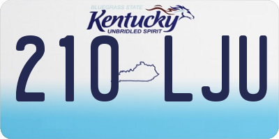 KY license plate 210LJU