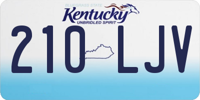 KY license plate 210LJV