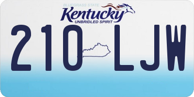 KY license plate 210LJW