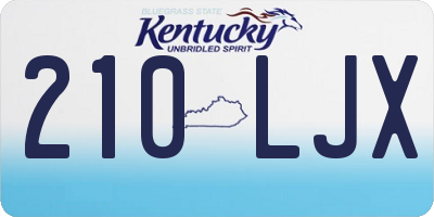 KY license plate 210LJX