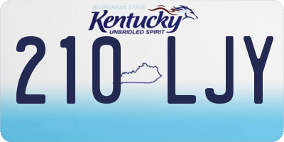 KY license plate 210LJY
