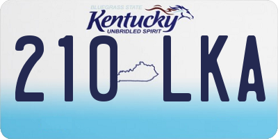 KY license plate 210LKA
