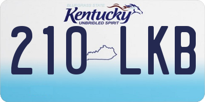 KY license plate 210LKB