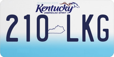 KY license plate 210LKG