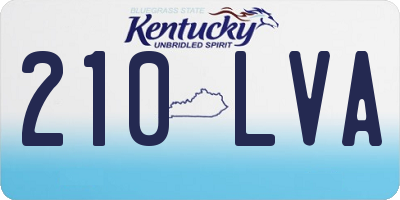 KY license plate 210LVA
