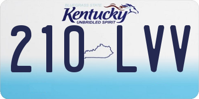 KY license plate 210LVV