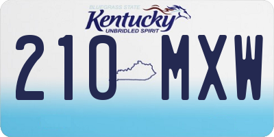 KY license plate 210MXW