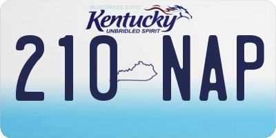KY license plate 210NAP