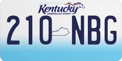 KY license plate 210NBG