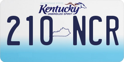 KY license plate 210NCR