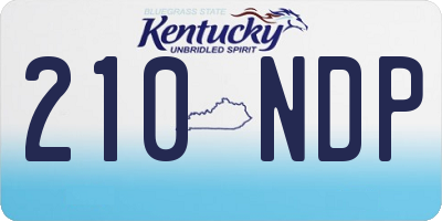 KY license plate 210NDP