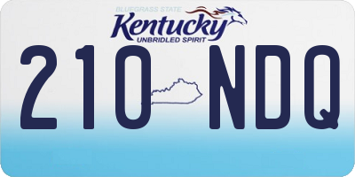 KY license plate 210NDQ