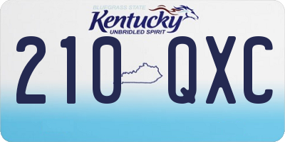 KY license plate 210QXC