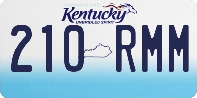 KY license plate 210RMM