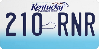 KY license plate 210RNR
